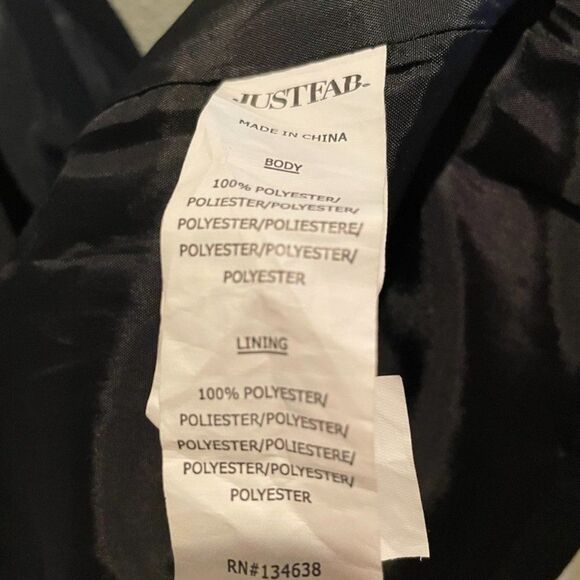 JustFab Long BlacK Button Blazer with Cuffed Designed Sleeves - Size M - Picture 13 of 13